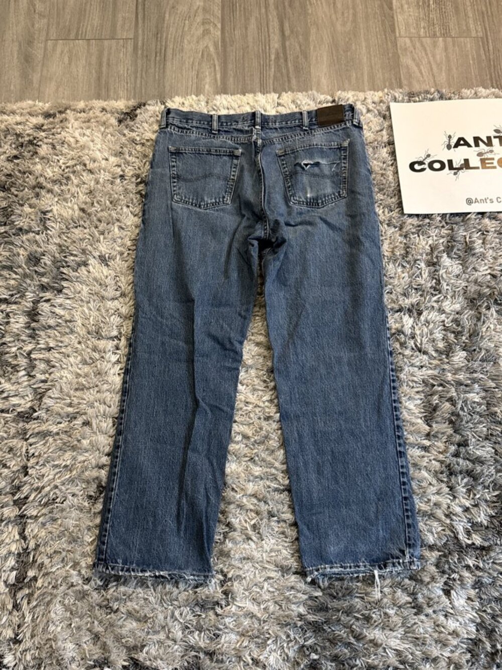 Lee Blue Denim Jeans Men S 37X30 Workwear And Casual Distressed Pants Sz 37X30